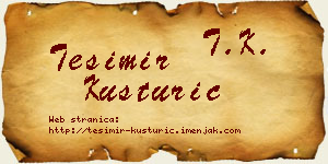 Tešimir Kusturić vizit kartica